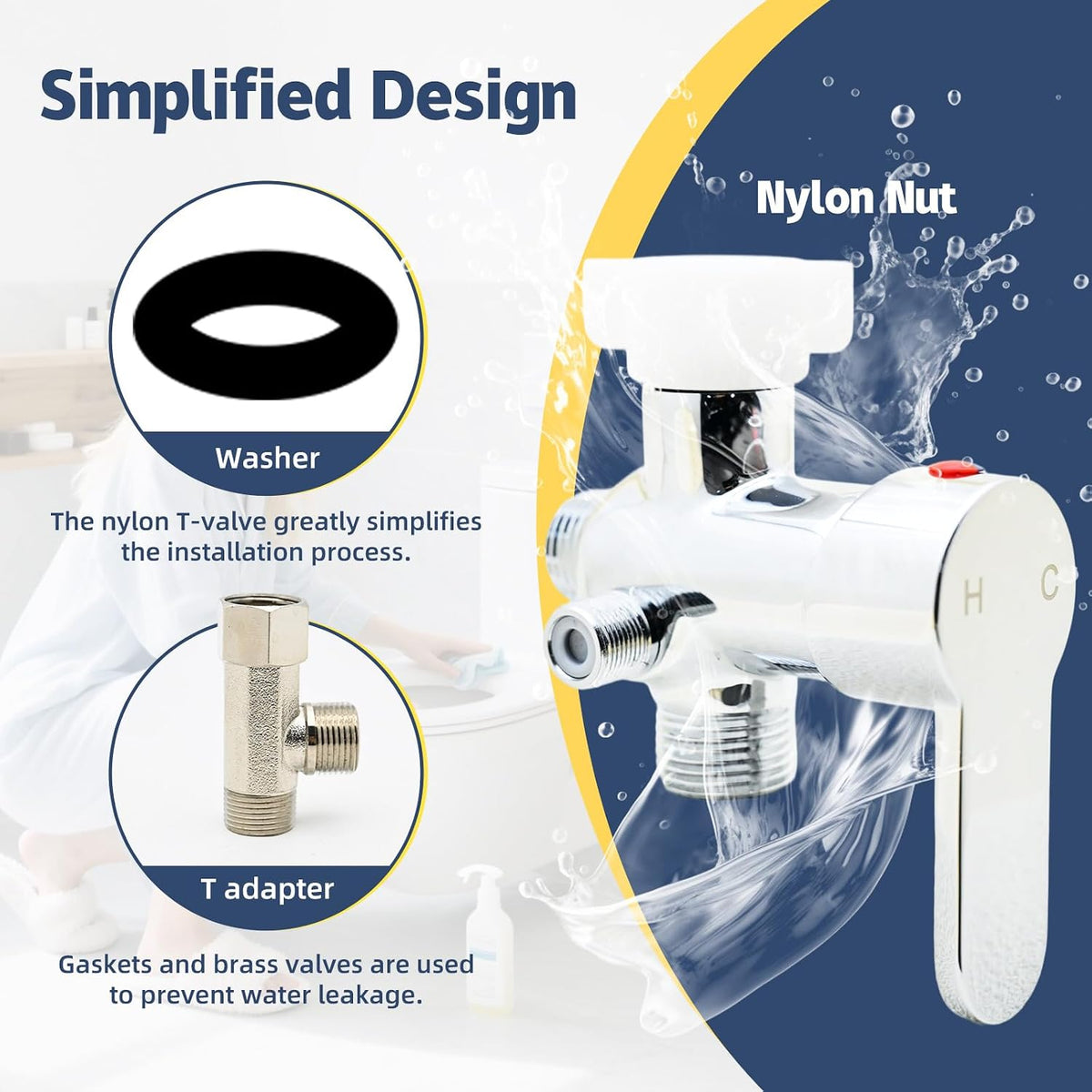 Handheld Bidet Sprayer for Toilet, Adjustable Water Pressure