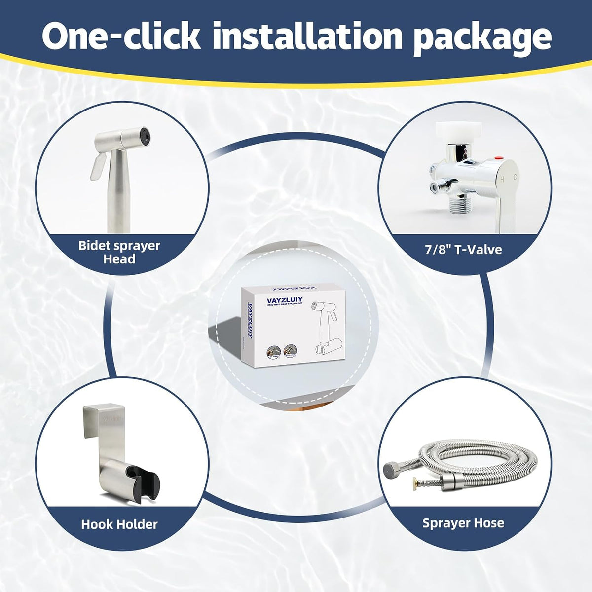 Handheld Bidet Sprayer for Toilet, Adjustable Water Pressure