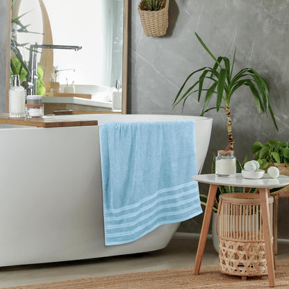 4 Pack XL Bath Towels, 30x60 in, Cotton, Grey | Oversized Premium Ring Spun Cotton Towels - Soft, Lightweight, Highly Absorbent, Fast-Drying, Great for Daily Use