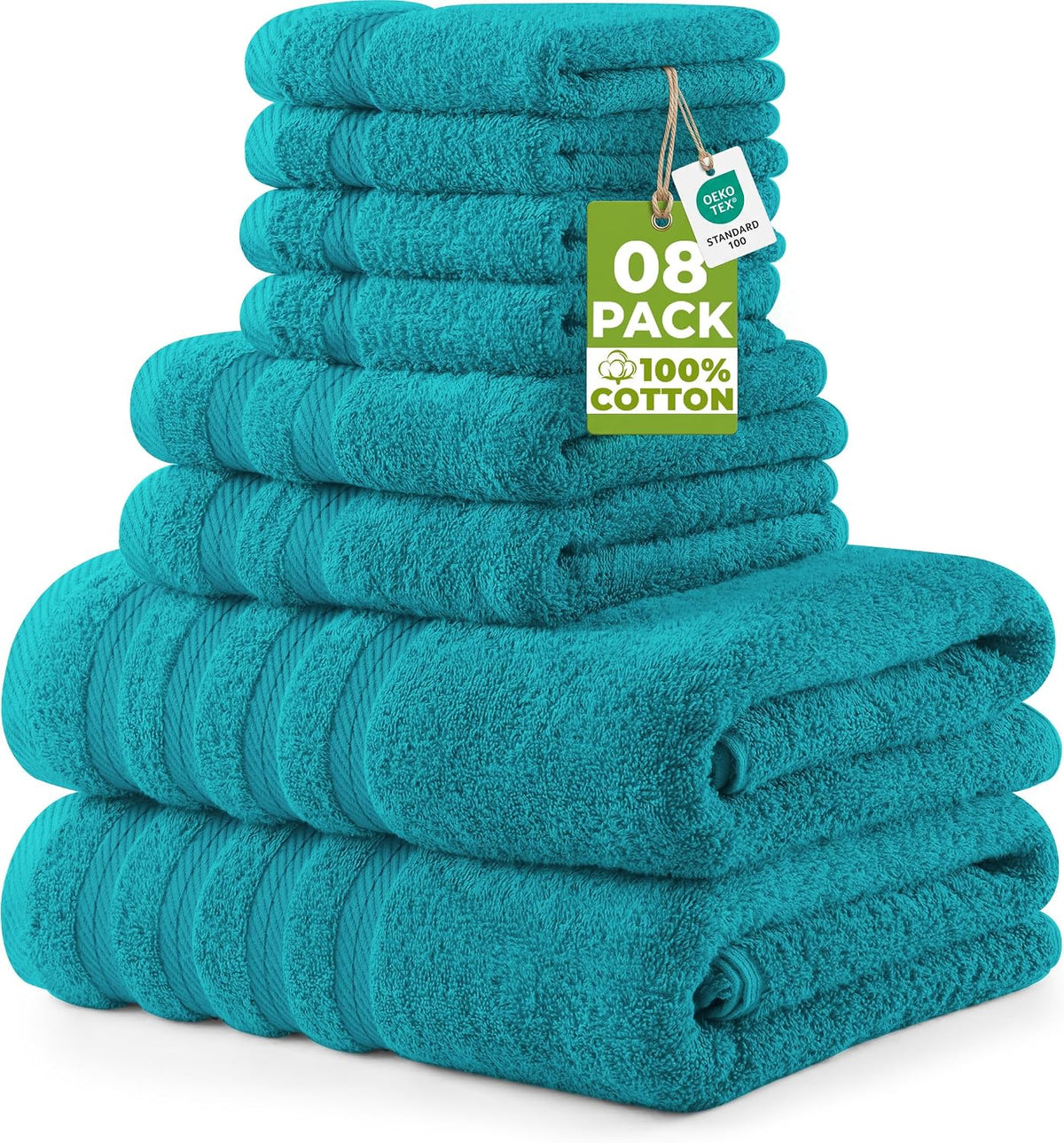 4 Pack XL Bath Towels, 30x60 in, Cotton, Grey | Oversized Premium Ring Spun Cotton Towels - Soft, Lightweight, Highly Absorbent, Fast-Drying, Great for Daily Use