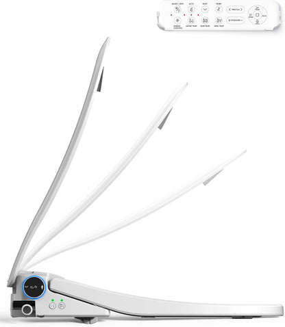 Electric Bidet Toilet Seat With Remote, Auto Open Lid, Elongated