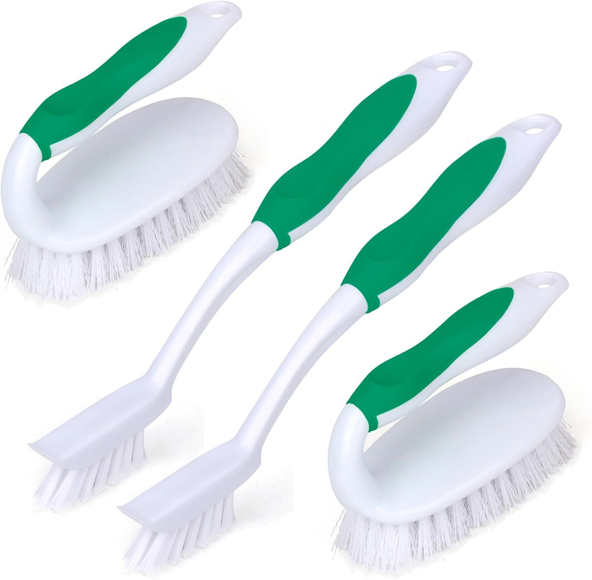 Scrub Brush Set, 4 Pack Deep Cleaning Brush Kit, Black
