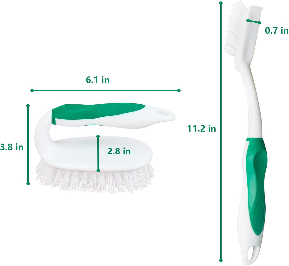 Scrub Brush Set, 4 Pack Deep Cleaning Brush Kit, Black