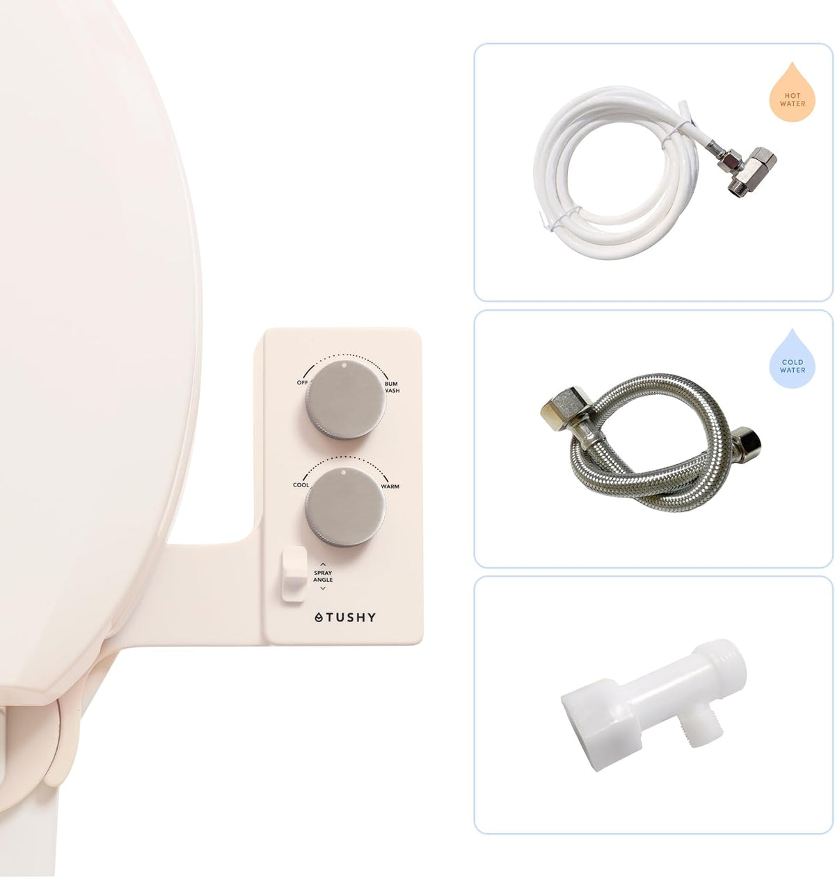 Classic 3.0 Bidet Toilet Seat Attachment, Brushed Nickel