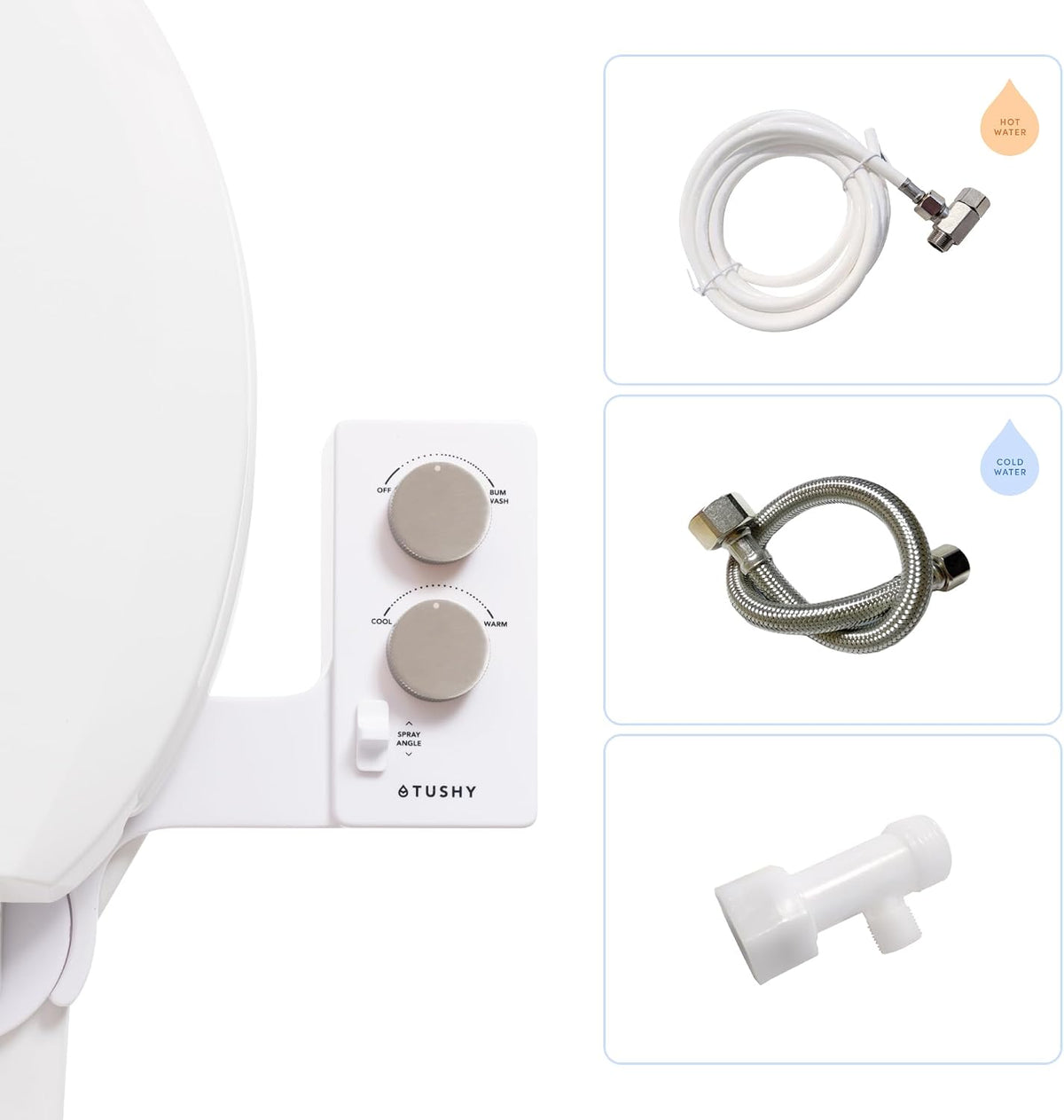 Classic 3.0 Bidet Toilet Seat Attachment, Brushed Nickel
