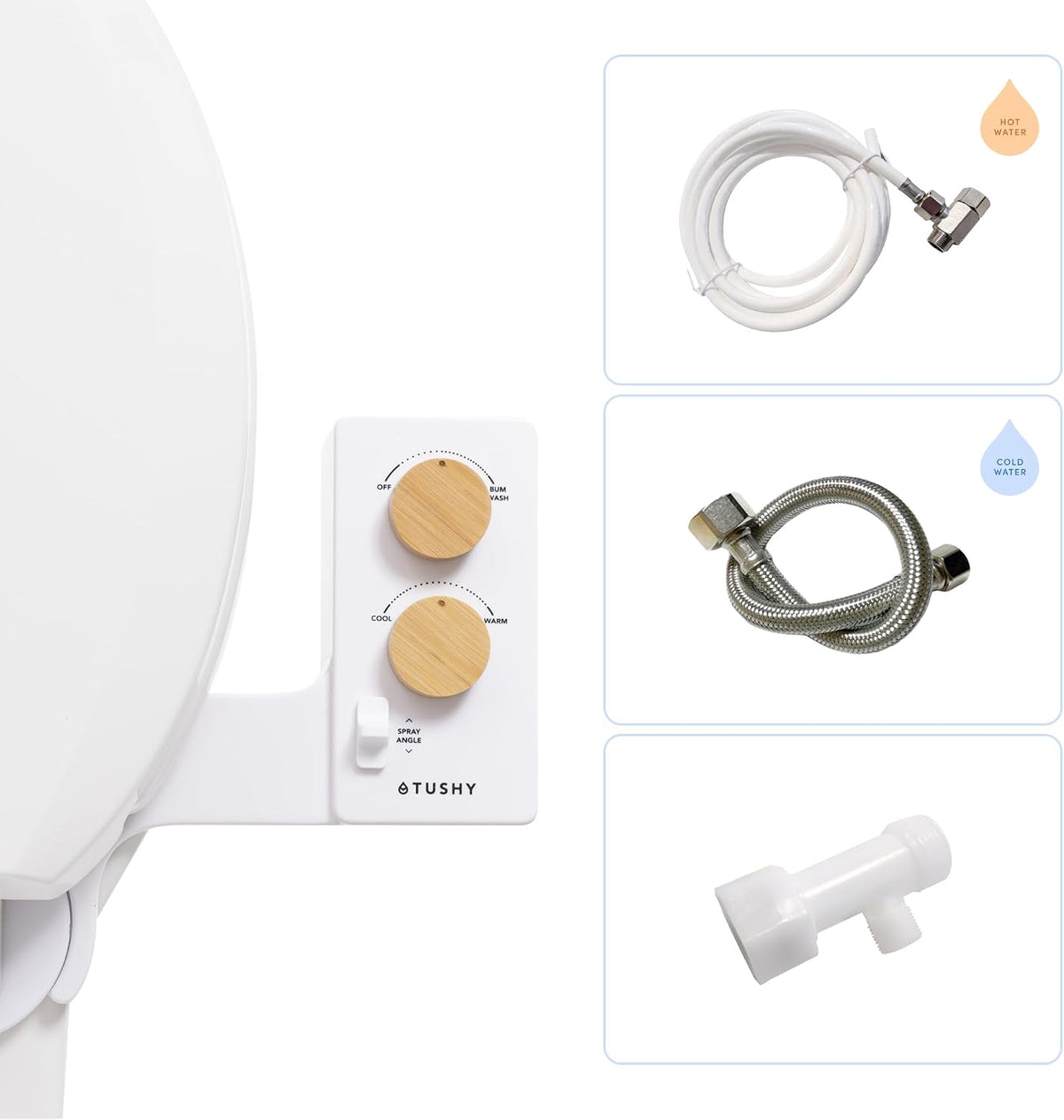 Classic 3.0 Bidet Toilet Seat Attachment, Brushed Nickel