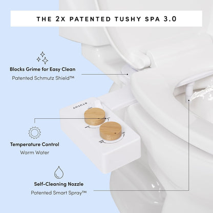 Classic 3.0 Bidet Toilet Seat Attachment, Brushed Nickel