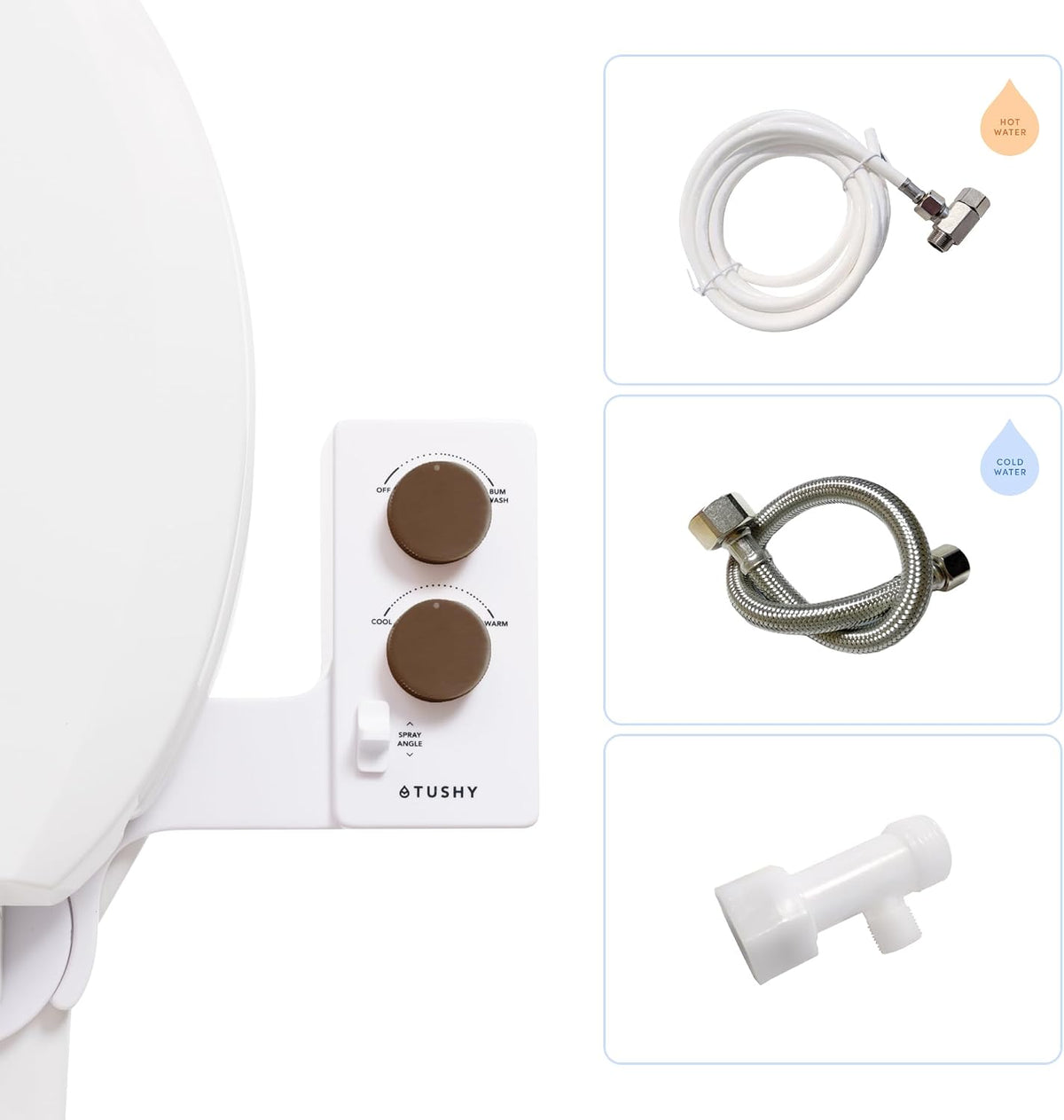Classic 3.0 Bidet Toilet Seat Attachment, Brushed Nickel