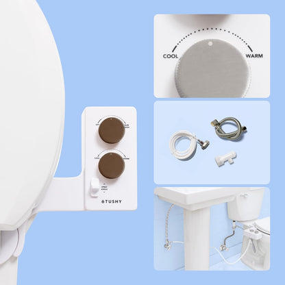 Classic 3.0 Bidet Toilet Seat Attachment, Brushed Nickel