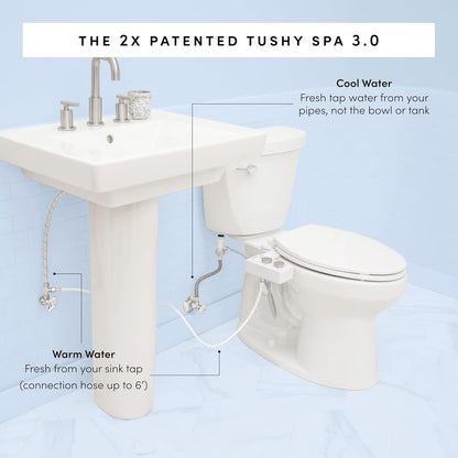 Classic 3.0 Bidet Toilet Seat Attachment, Brushed Nickel