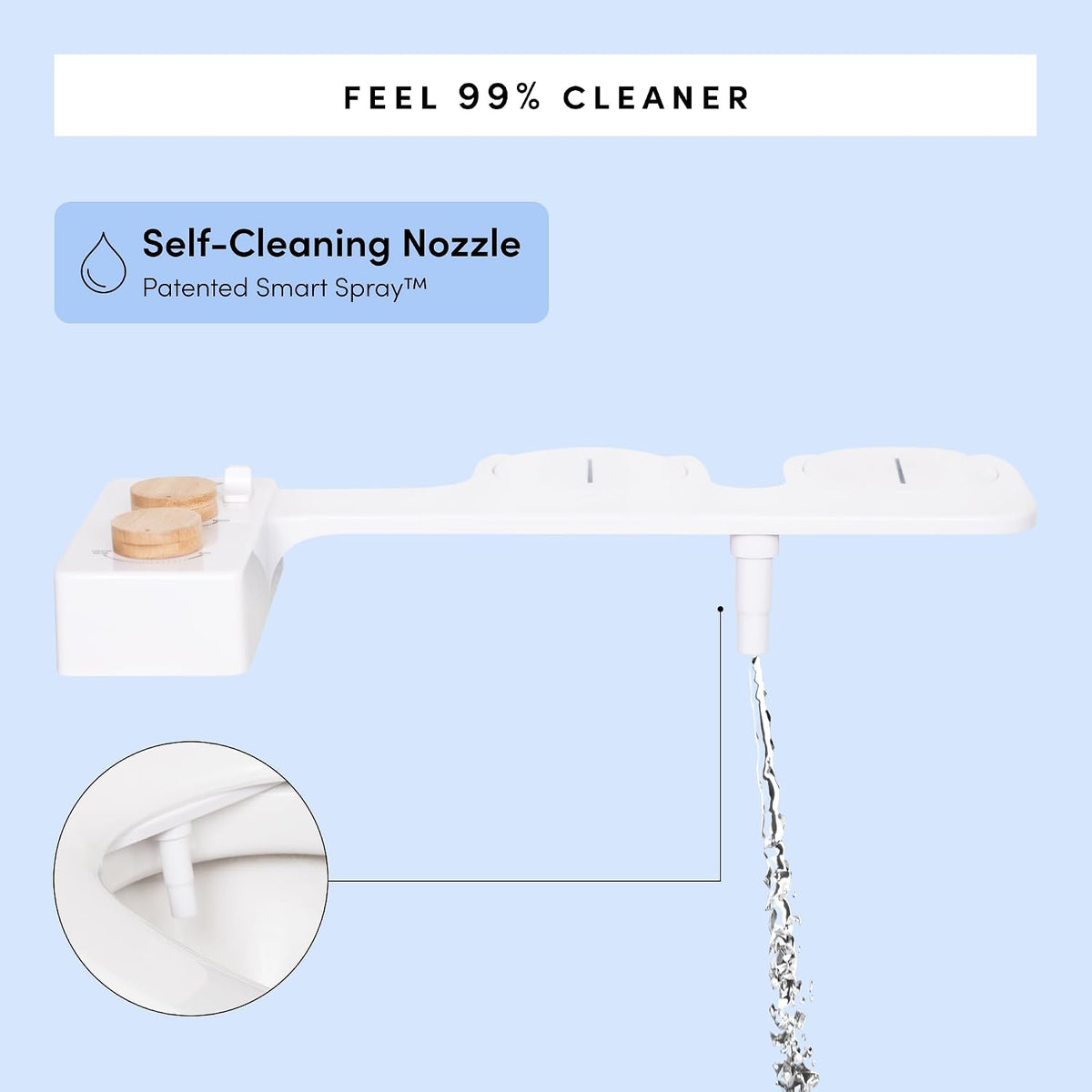 Classic 3.0 Bidet Toilet Seat Attachment, Brushed Nickel