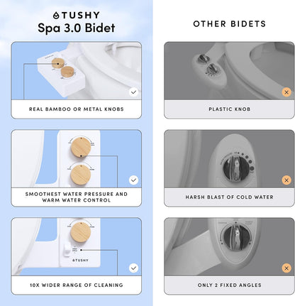 Classic 3.0 Bidet Toilet Seat Attachment, Brushed Nickel