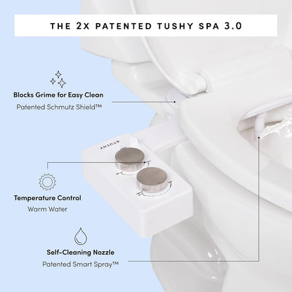 Classic 3.0 Bidet Toilet Seat Attachment, Brushed Nickel