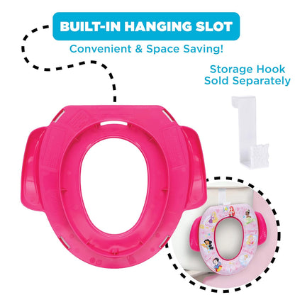 Princess "Loving Life" Soft Potty Seat and Potty Training Seat - Soft Cushion, Baby Potty Training, Safe, Easy to Clean