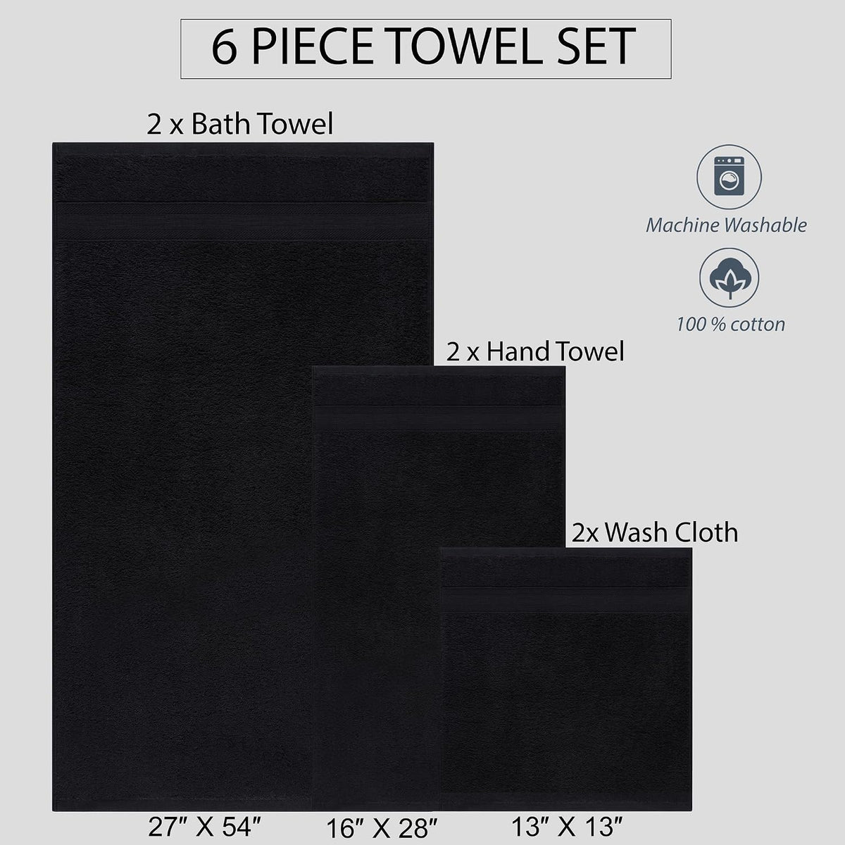 Quick-Dry, Soft & High Absorbent Hand Towels 16"x29" Cotton Turkish Hand Towel Set of 4 | Daily Use 100% Cotton Towels for Bathroom, Gym & More | Bathroom Hand Towels (4 Pcs, White)