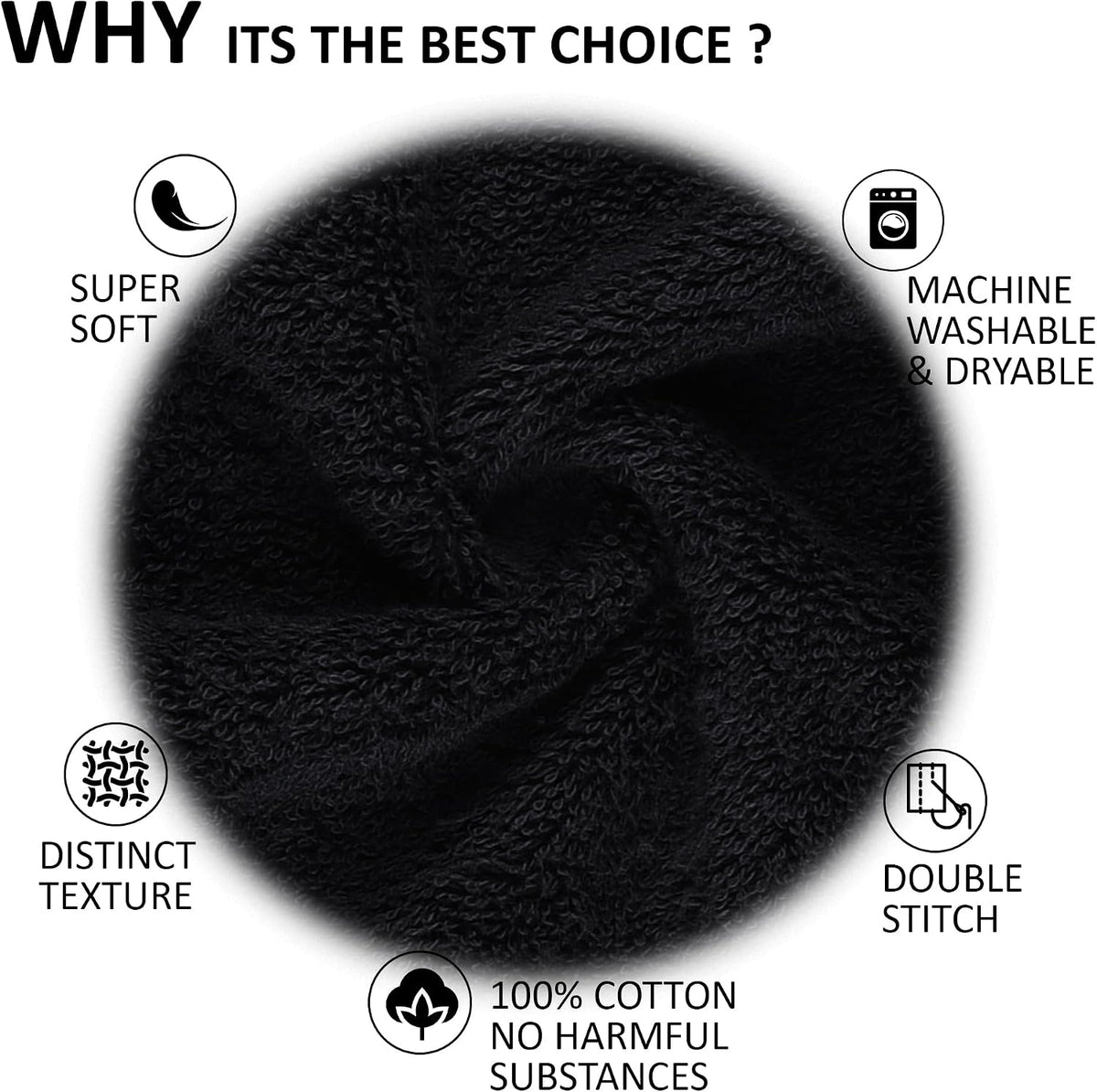 Quick-Dry, Soft & High Absorbent Hand Towels 16"x29" Cotton Turkish Hand Towel Set of 4 | Daily Use 100% Cotton Towels for Bathroom, Gym & More | Bathroom Hand Towels (4 Pcs, White)