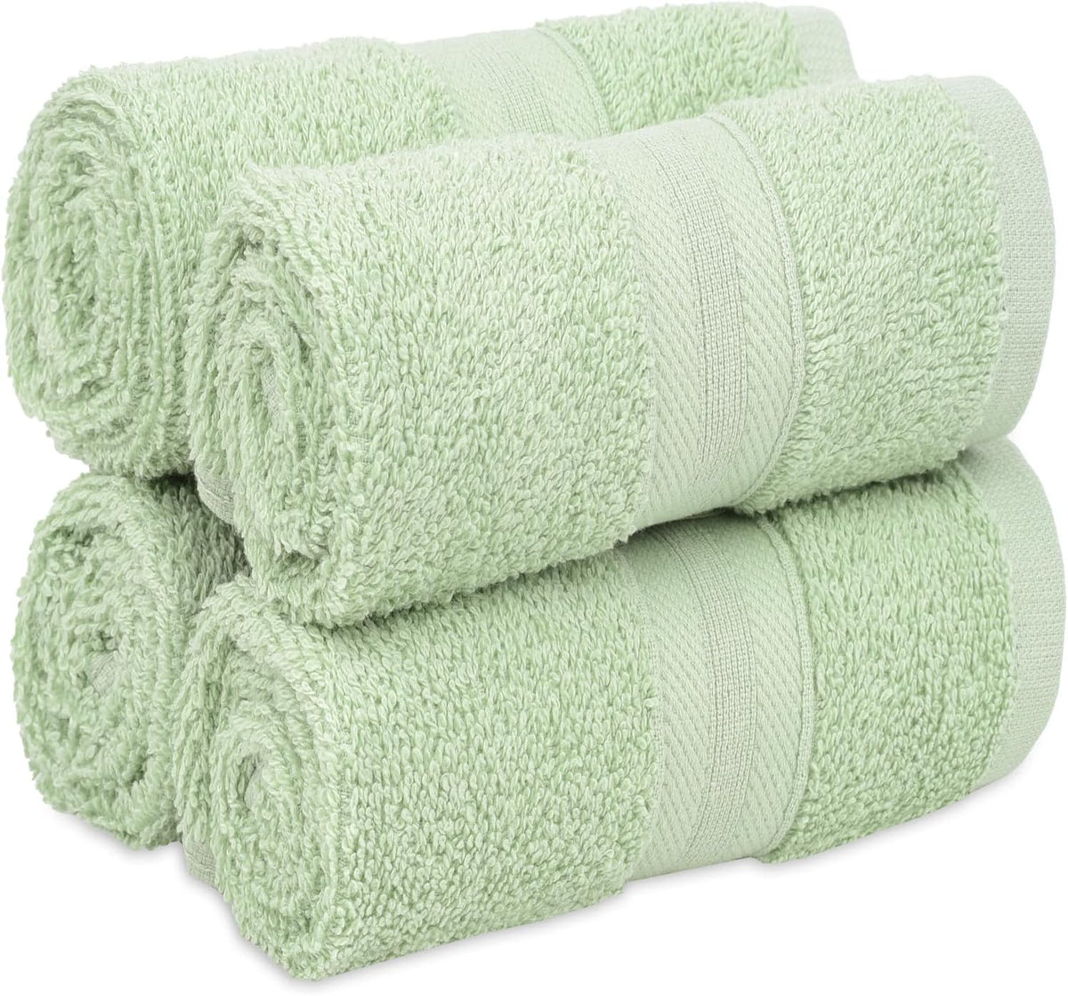 Quick-Dry, Soft & High Absorbent Hand Towels 16"x29" Cotton Turkish Hand Towel Set of 4 | Daily Use 100% Cotton Towels for Bathroom, Gym & More | Bathroom Hand Towels (4 Pcs, White)