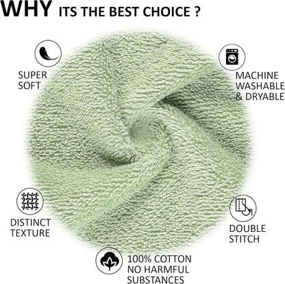 Quick-Dry, Soft & High Absorbent Hand Towels 16"x29" Cotton Turkish Hand Towel Set of 4 | Daily Use 100% Cotton Towels for Bathroom, Gym & More | Bathroom Hand Towels (4 Pcs, White)