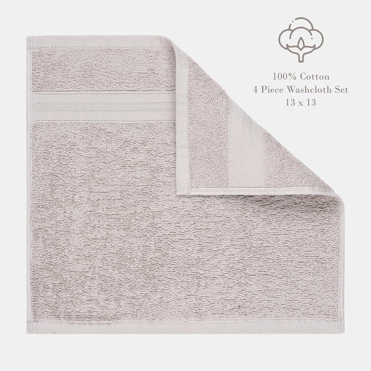 Quick-Dry, Soft & High Absorbent Hand Towels 16"x29" Cotton Turkish Hand Towel Set of 4 | Daily Use 100% Cotton Towels for Bathroom, Gym & More | Bathroom Hand Towels (4 Pcs, White)