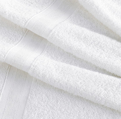 Quick-Dry, Soft & High Absorbent Hand Towels 16"x29" Cotton Turkish Hand Towel Set of 4 | Daily Use 100% Cotton Towels for Bathroom, Gym & More | Bathroom Hand Towels (4 Pcs, White)