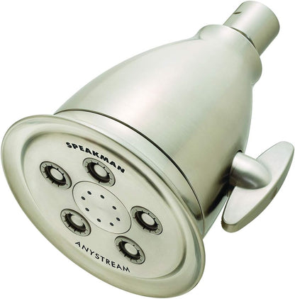 Speakman, Brushed Nickel S-2005-HB-BN Hotel Anystream High Pressure Shower Head-2.5 GPM Adjustable Replacement Bathroom Showerhead
