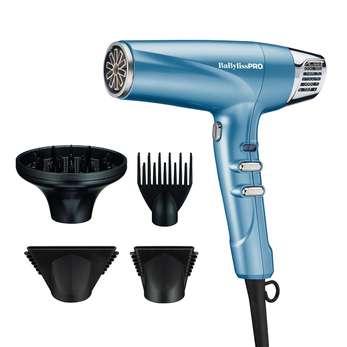 BabylissPRO Nano Titanium Hair Dryer, Professional 1875-Watt Blow Dryer, Lightweight, Ionic Technology Dries Hair Faster with Less Frizz