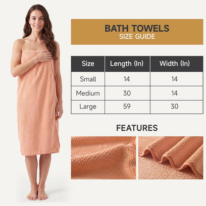 REDKISS Soft 6 Piece Bath Towels Set, 2 Large Bath Towel Sheet, 2 Hand Towels, 2 Washcloths, Highly Absorbent, Quick Dry, Lightweight Towel Sets Collection, Premium Gray Towels for Bathroom, Gym & Spa