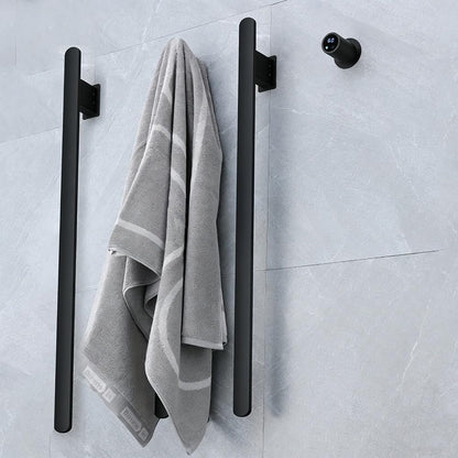 Bathroom Heated Towel Rack, Brushed Gold Towel Warmer, 2Bars, 110V | Smart Touch Control, Wall Mounted, Concealed Hardwired, Stainless Steel, Dry Towels in Modern Bathrooms, Space-Saving Design