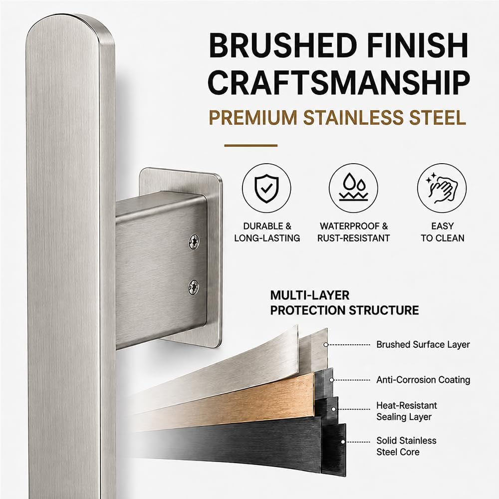 Bathroom Heated Towel Rack, Brushed Gold Towel Warmer, 2Bars, 110V | Smart Touch Control, Wall Mounted, Concealed Hardwired, Stainless Steel, Dry Towels in Modern Bathrooms, Space-Saving Design