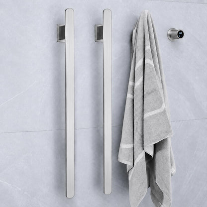 Bathroom Heated Towel Rack, Brushed Gold Towel Warmer, 2Bars, 110V | Smart Touch Control, Wall Mounted, Concealed Hardwired, Stainless Steel, Dry Towels in Modern Bathrooms, Space-Saving Design