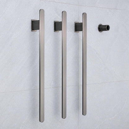Bathroom Heated Towel Rack, Brushed Gold Towel Warmer, 2Bars, 110V | Smart Touch Control, Wall Mounted, Concealed Hardwired, Stainless Steel, Dry Towels in Modern Bathrooms, Space-Saving Design