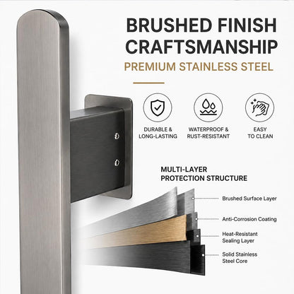 Bathroom Heated Towel Rack, Brushed Gold Towel Warmer, 2Bars, 110V | Smart Touch Control, Wall Mounted, Concealed Hardwired, Stainless Steel, Dry Towels in Modern Bathrooms, Space-Saving Design
