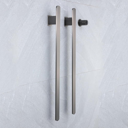 Bathroom Heated Towel Rack, Brushed Gold Towel Warmer, 2Bars, 110V | Smart Touch Control, Wall Mounted, Concealed Hardwired, Stainless Steel, Dry Towels in Modern Bathrooms, Space-Saving Design