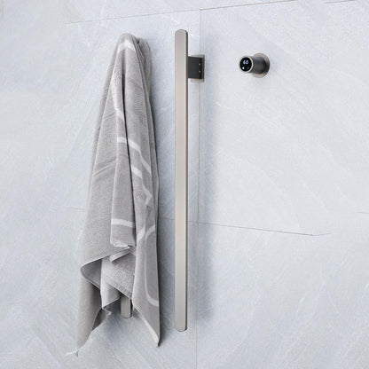 Bathroom Heated Towel Rack, Brushed Gold Towel Warmer, 2Bars, 110V | Smart Touch Control, Wall Mounted, Concealed Hardwired, Stainless Steel, Dry Towels in Modern Bathrooms, Space-Saving Design