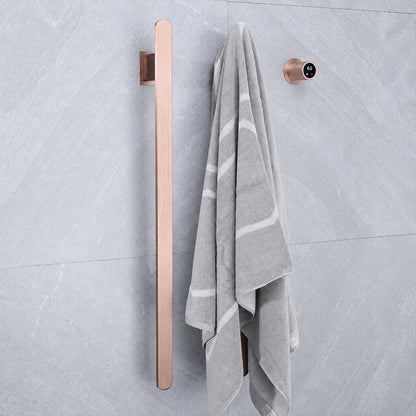 Bathroom Heated Towel Rack, Brushed Gold Towel Warmer, 2Bars, 110V | Smart Touch Control, Wall Mounted, Concealed Hardwired, Stainless Steel, Dry Towels in Modern Bathrooms, Space-Saving Design