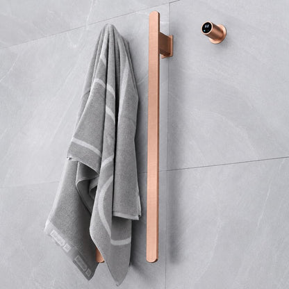 Bathroom Heated Towel Rack, Brushed Gold Towel Warmer, 2Bars, 110V | Smart Touch Control, Wall Mounted, Concealed Hardwired, Stainless Steel, Dry Towels in Modern Bathrooms, Space-Saving Design