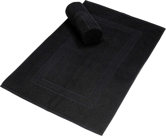 Premium Cotton 20x32 inch 2-Pack Bath Mats - 100% Ringspun Cotton - Luxury Hotel & Spa Quality - 800 GSM - Durable Soft Highly Absorbent - Machine Washable - Tan
