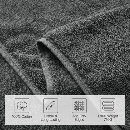 REDKISS Large Bath Towels, 100% Cotton, 31x63 in,Heavyweight 760G, Highly Absorbent & Quick Dry, Super Soft Luxury Shower Towels for Bathroom,Hotel Collection - Blue