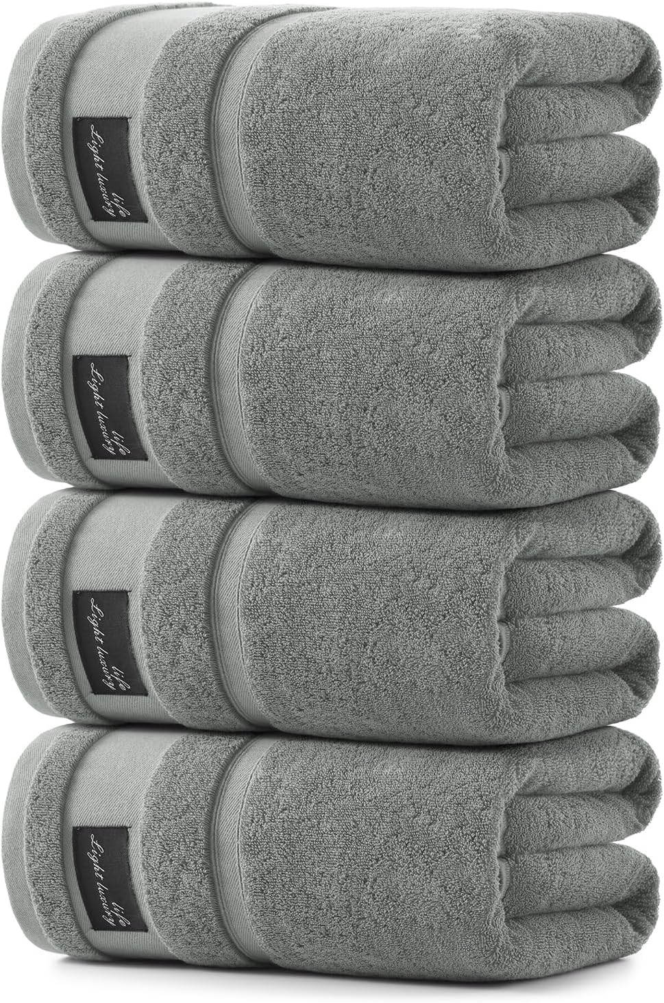 REDKISS Large Bath Towels, 100% Cotton, 31x63 in,Heavyweight 760G, Highly Absorbent & Quick Dry, Super Soft Luxury Shower Towels for Bathroom,Hotel Collection - Blue