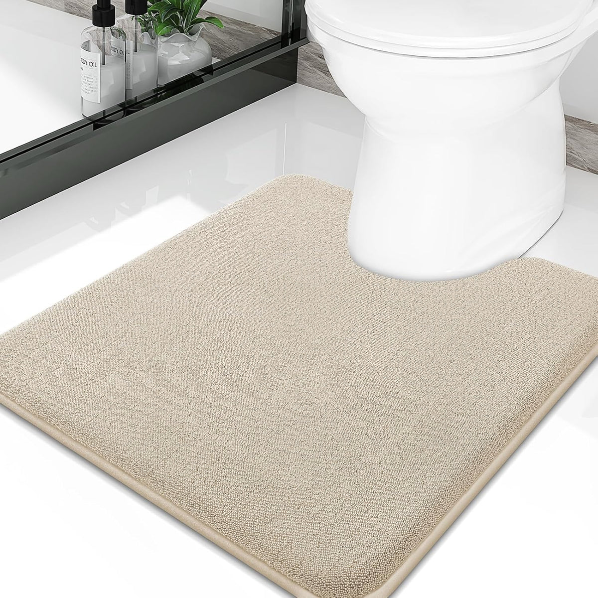 Memory Foam Bath Mat 30x20, Extra Soft Absorbent Bathroom Rugs - Colors A