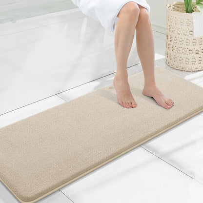 Memory Foam Bath Mat 30x20, Extra Soft Absorbent Bathroom Rugs - Colors A