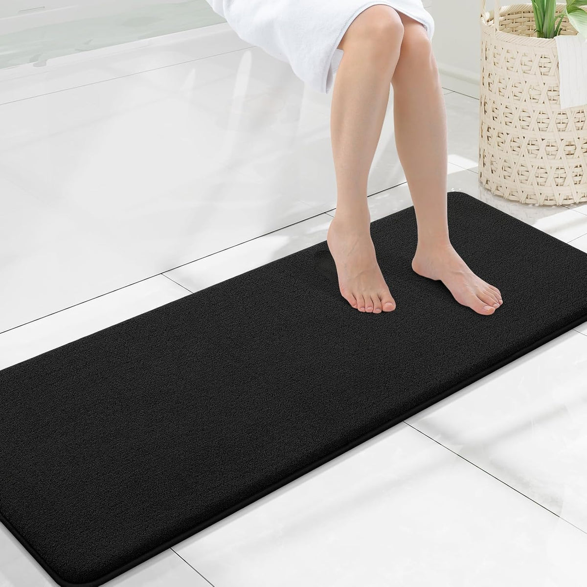 Memory Foam Bath Mat 30x20, Extra Soft Absorbent Bathroom Rugs - Colors A