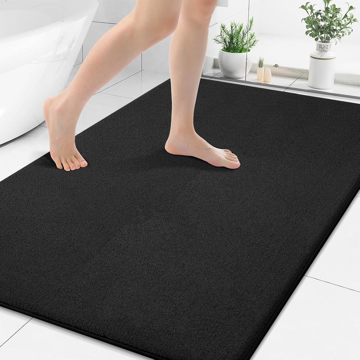 Memory Foam Bath Mat 30x20, Extra Soft Absorbent Bathroom Rugs - Colors A