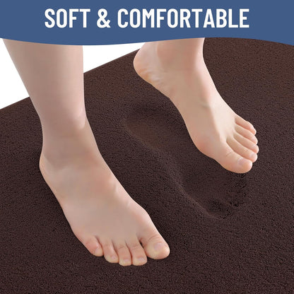 Memory Foam Bath Mat 30x20, Extra Soft Absorbent Bathroom Rugs - Colors A