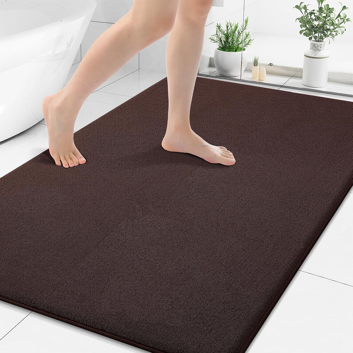 Memory Foam Bath Mat 30x20, Extra Soft Absorbent Bathroom Rugs - Colors A