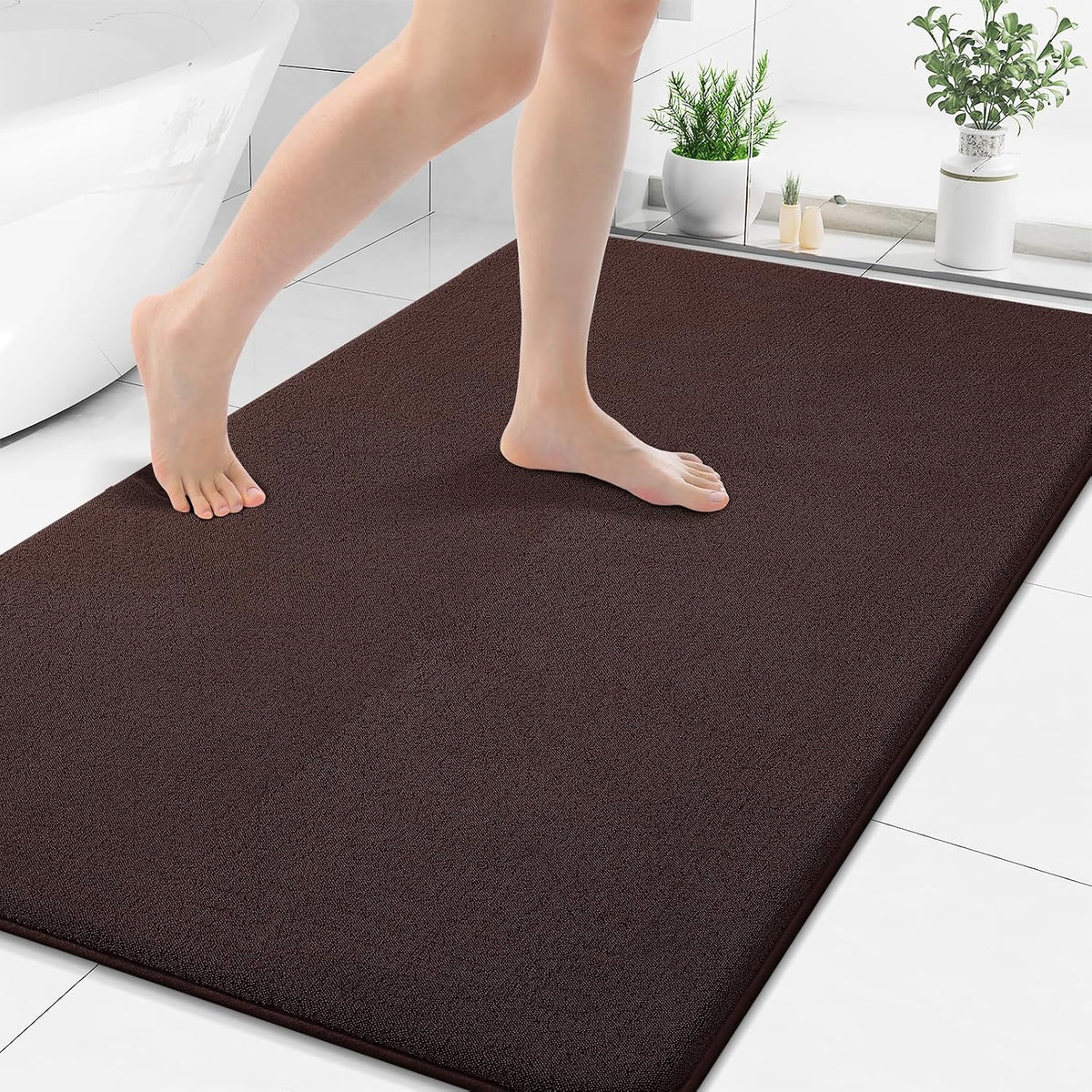 Memory Foam Bath Mat 30x20, Extra Soft Absorbent Bathroom Rugs - Colors A