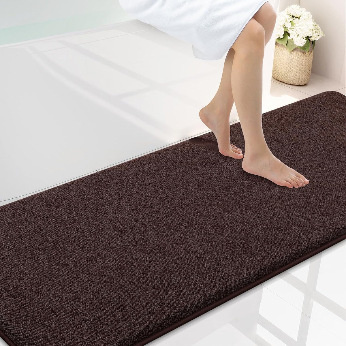 Memory Foam Bath Mat 30x20, Extra Soft Absorbent Bathroom Rugs - Colors A