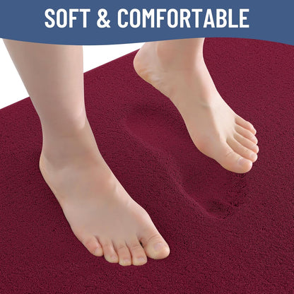 Memory Foam Bath Mat 30x20, Extra Soft Absorbent Bathroom Rugs - Colors A