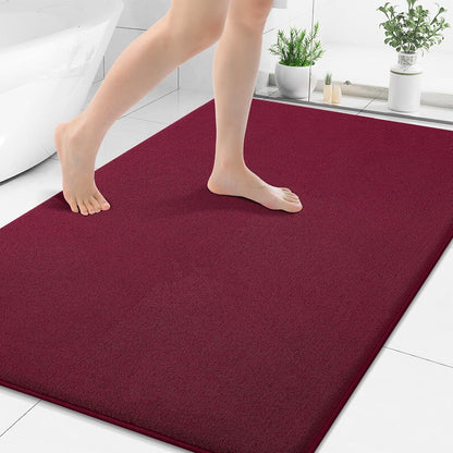 Memory Foam Bath Mat 30x20, Extra Soft Absorbent Bathroom Rugs - Colors A
