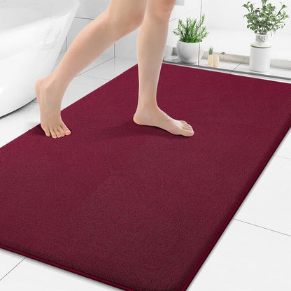Memory Foam Bath Mat 30x20, Extra Soft Absorbent Bathroom Rugs - Colors A